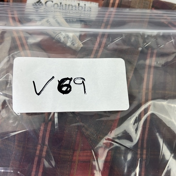 Columbia Sportswear Company Men's LS Orange Plaid Casual Button Down Shirt - Picture 9 of 9